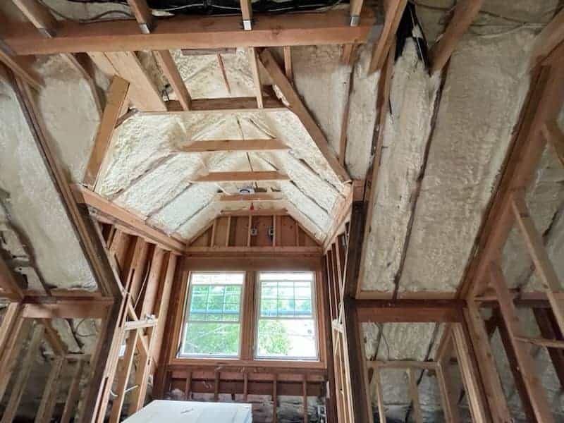 image of building with insulation installed